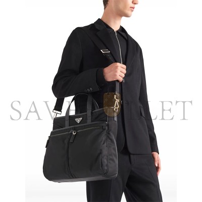 PRADA RE-NYLON AND SAFFIANO LEATHER TOTE BAG 2VG860 (36*34*8cm) PRADA RE-NYLON AND SAFFIANO LEATHER TOTE BAG 2VG860 (36*34*8cm)